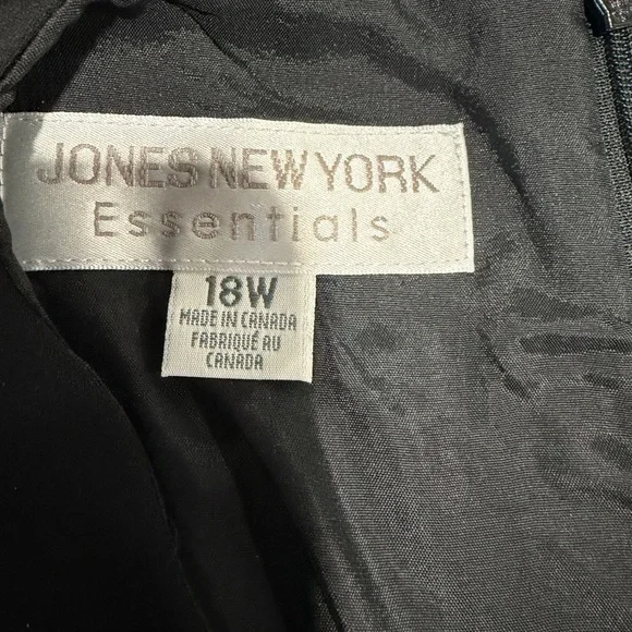 Jones New York Vintage Sleeveless Black Sheath Dress Zipper Enclosure Slit - Picture 7 of 9